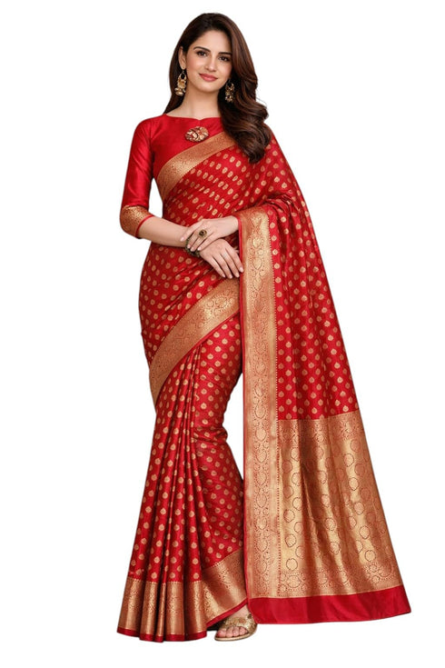 Vasthrlay Banarasi Traditional Unstitched Saree