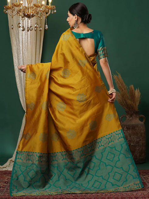Vasthrlay Banarasi Jacquard Unstitched 3697s120n Teal