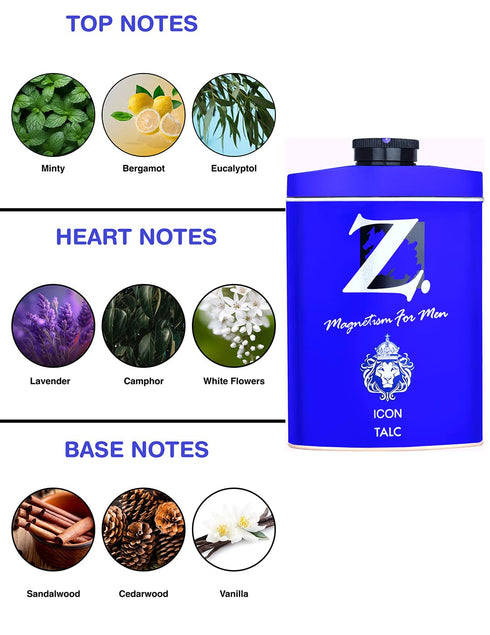 Z magnetism for men Icon Deodorizing Talcum Powder for Men