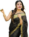 Vasthrlay Banarasi Jacquard Unstitched Dark Green Saree