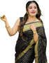 Vasthrlay Banarasi Jacquard Unstitched Dark Green Saree