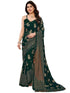 Vasthrlay Shimmer Embroidered Dark Saree