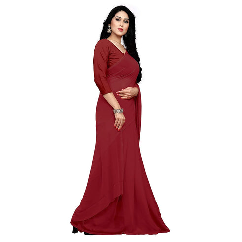 VasthrlayTextile Georgette Unstitched Pink Free Ethnic Wear