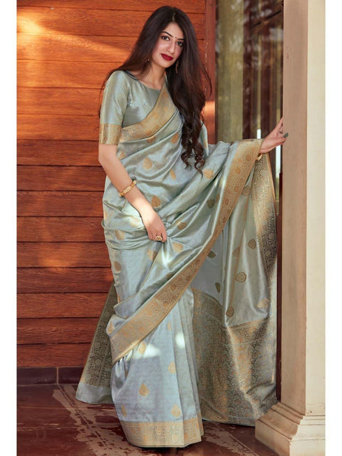 Vasthrlay Kanjivaram Unstitched Saree