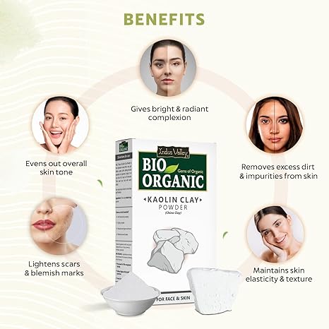 INDUS VALLEY Bio Organic Kaolin Clay Powder