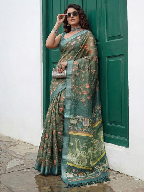 Vasthrlay Madhubani Unstitched Sai Ethnic Wear