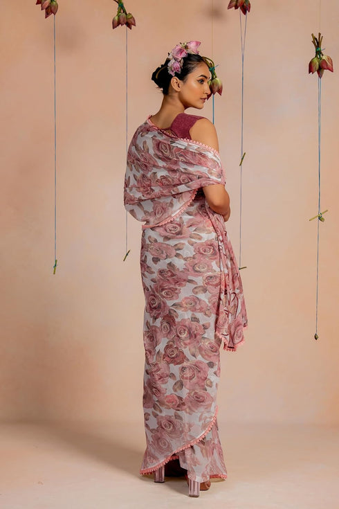 Vasthrlay Fashion Georgette Floral Printed Ethnic Wear