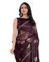 Vasthrlay Georgette Printed Unstitched Green Saree