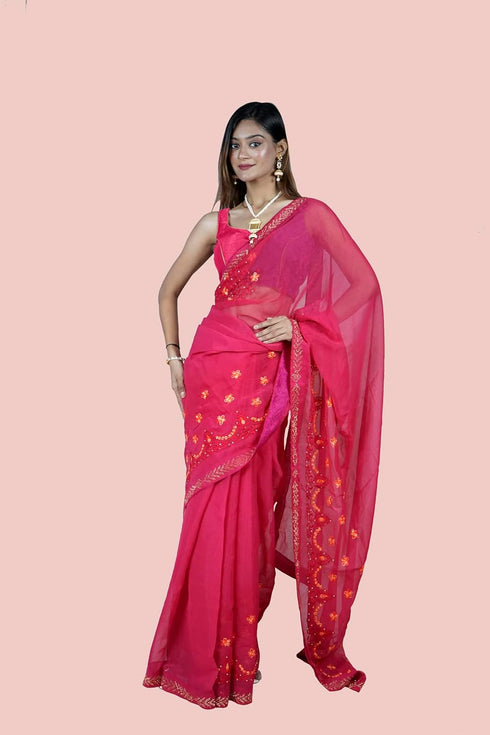 Vasthrlay Embroidered Shimmer Ethnic Wear