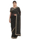 Vasthrlay Bandhani Georgette Black Saree With Unstitched Blouse Piece