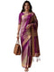 Vasthrlay Magenta Geometric Unstitched Ai Ethnic Wear
