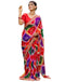 Vasthrlay Georgette Embroidery Unstitched Red Saree