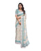 Vasthrlay Turquoise Floral Embroidered Saree
