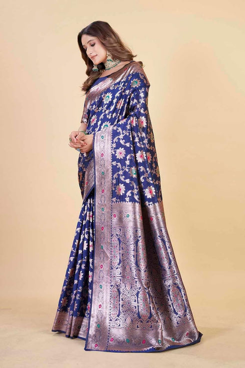 Vsathrlay Kanjivaram Banarasi Festival Wedding Ethnic Wear
