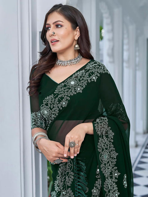 Vasthrlay Banarasi Jacquard Deep Saree