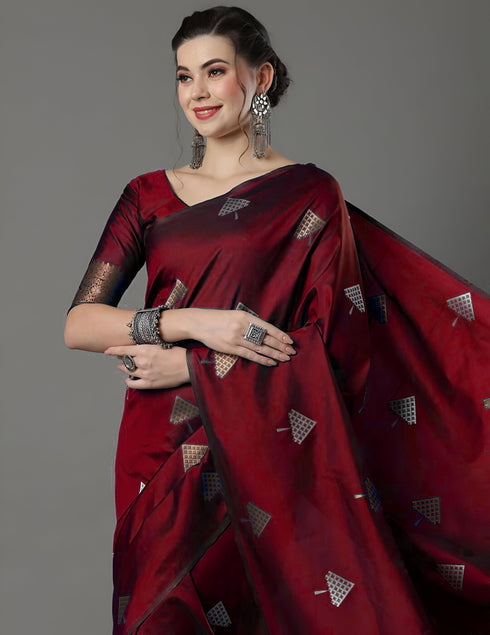 Vasthrlay Banarasi Unstitched Saree