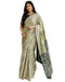 Vasthrlay Banarasi Jacquard Unstitched Teal Saree