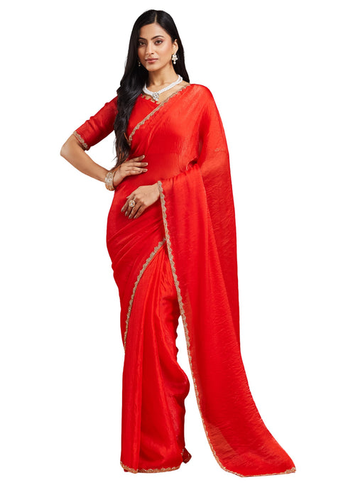 Vasthrlay Border Unstitched Saree