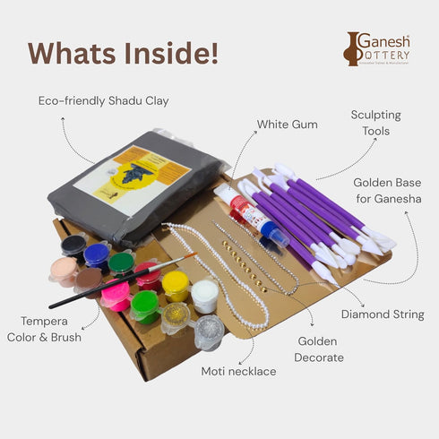 Ganesh Pottery Eco Friendly Ganesha Idol Making Kit