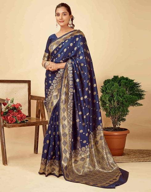 Vasthrlay Gold Banarasi Saree