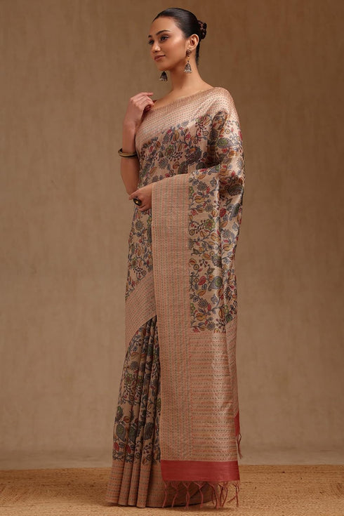 Vasthrlay Chanderi Kalamkari Thread