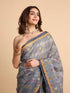 Vasthrlay Cotton Printed Blue Saree