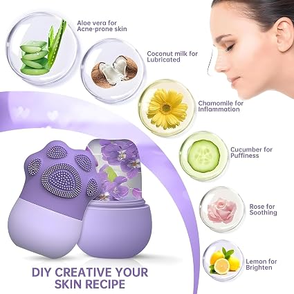 SkinSide Ice Roller for Face with Scrubber | Ice Roller for Face
