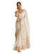 Vasthrlay Special Weaving Unstitched Off White Saree
