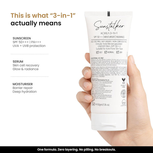 Sunstalker 3-in-1 Sunscreen SPF 50+++ (Moisturizer + Serum)