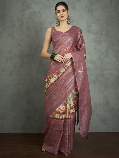 Vasthrlay Kalamkari Printed Unstitched Su Ethnic Wear