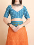 Vasthrlay Cotton Printed Mulmul Blue Saree
