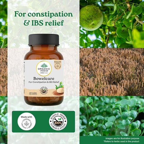 Organic India Bowel Care - 60 Capsules Bottle