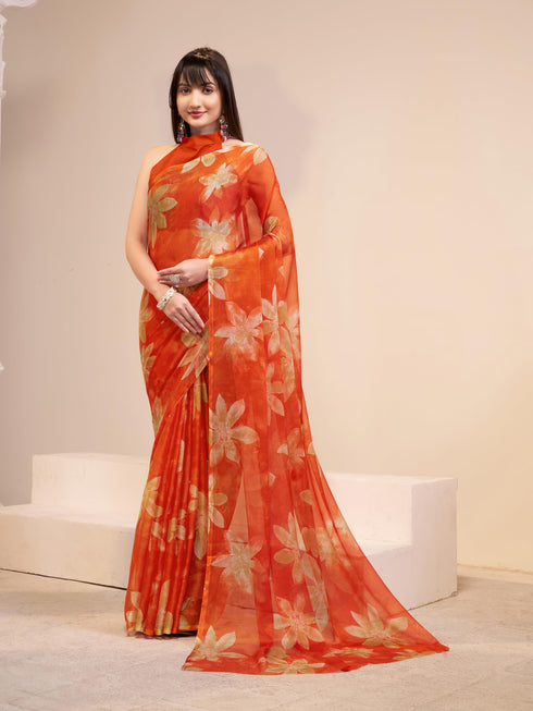 Vasthrlay Chiffon Floral Saree
