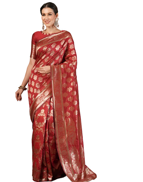 Vasthrlay Banarasi Traditional Unstitched Saree