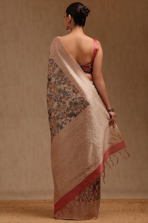 Vasthrlay Chanderi Kalamkari Thread