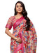 Vasthrlay Womens Printed Unstitched Cream Saree