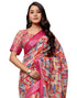 Vasthrlay Womens Printed Unstitched Cream Saree