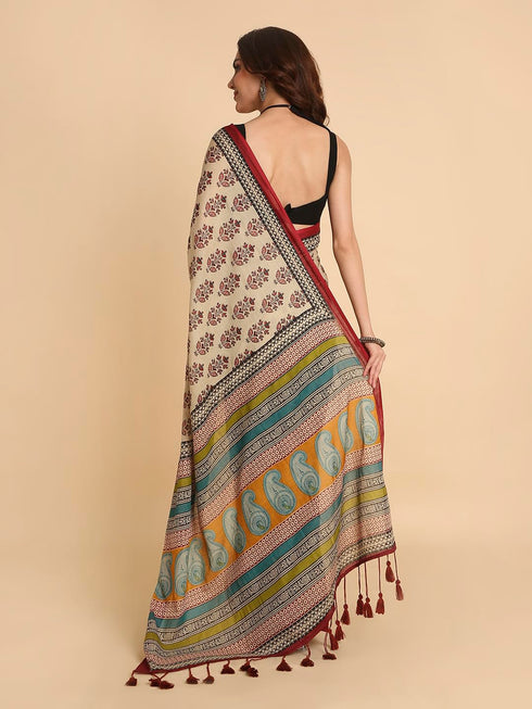 Vasthrlay Lightweight Breathable Traditional Printed Saree