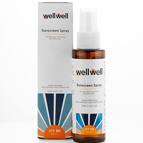 WellWell Sunscreen SPF 50 PA++++ Invisible Spray for Face & Body