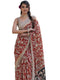 Vasthrlay Womens Printed Unstitched Beige Saree