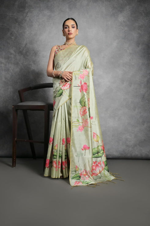 Vasthrlay Tussar Silk Saree