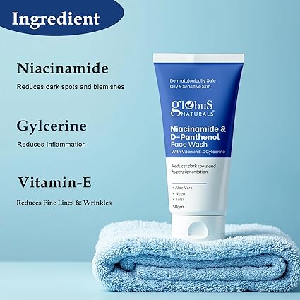 Globus Naturals Niacinamide & D-Panthenol Face Wash