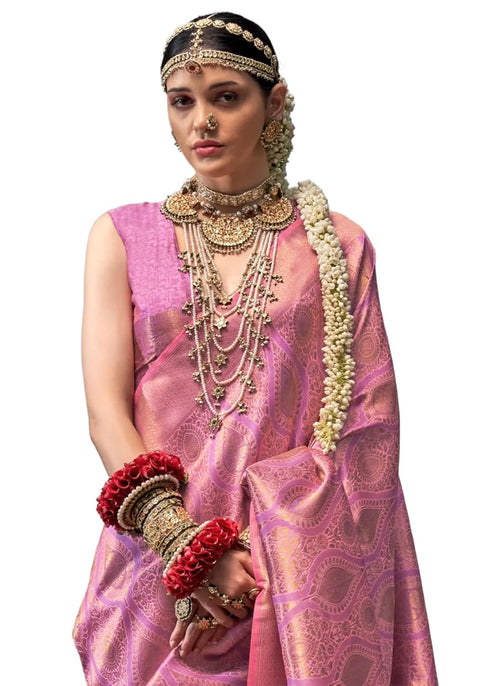 Vasthrlay Kanjivaram Unstitched Occasions Luxurious Saree