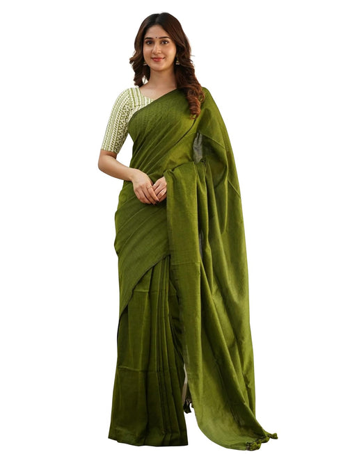 Vasthrlay Handloom Printed Unstitched Purple Ethnic Wear