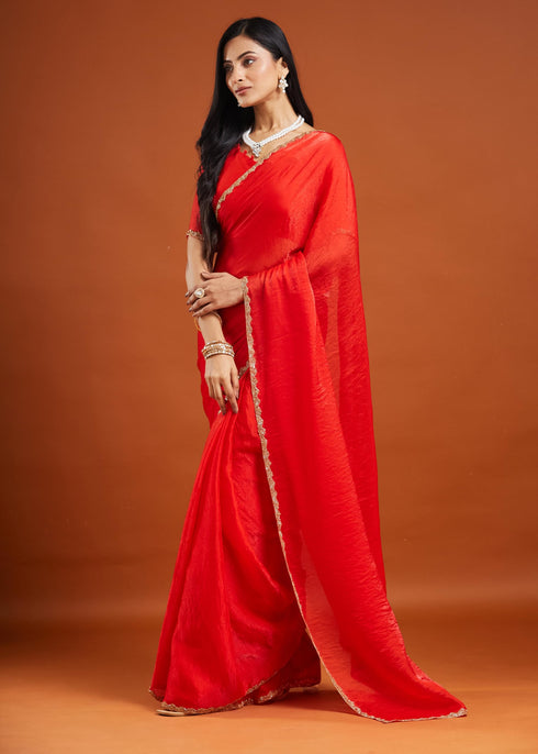 Vasthrlay Border Unstitched Saree