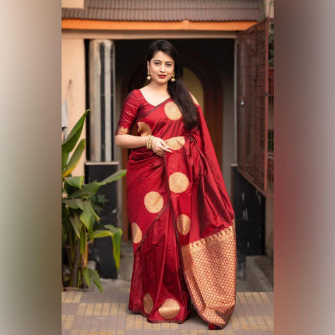 Vasthrlay Banarasi Traditional Unstitched Saree