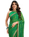 Vasthrlay Georgette Traditional Unstitched Dark Green Saree