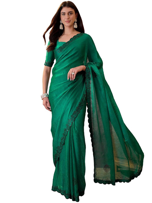 Vasthrlay Scalloped Unstitched Designer Mt Ethnic Wear