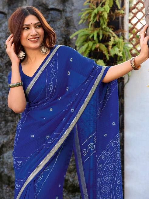Vasthrlay Bandhani Unstitched Designer Sr Ethnic Wear