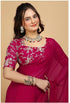 Designer Georgette Saree with Embroidered Blouse Piece